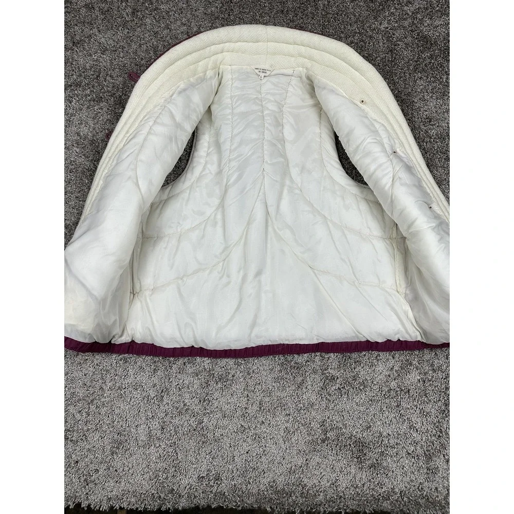 Vintage Puffer Vest Womens‎ Large Quilted Button Front Sleeveless Winter 80s - Picture 3 of 10